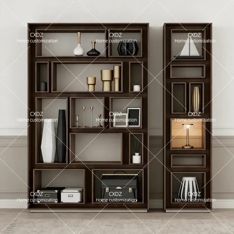 North American Black Walnut Color Solid Wood Bookshelf Simple Floor Standing Bookcase with Shelves for Students Home Office