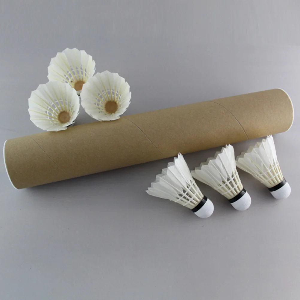 

12Pcs White Badminton Shuttlecocks Double Strength Cork Head High Elasticity Resistant Deformation Indoor Outdoor School Sports