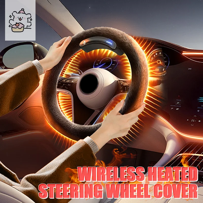 

True Wireless Heating Steering Wheel Cover Full Car Model Adaptation 10 Seconds To Install No Need To Change And Connect Wires