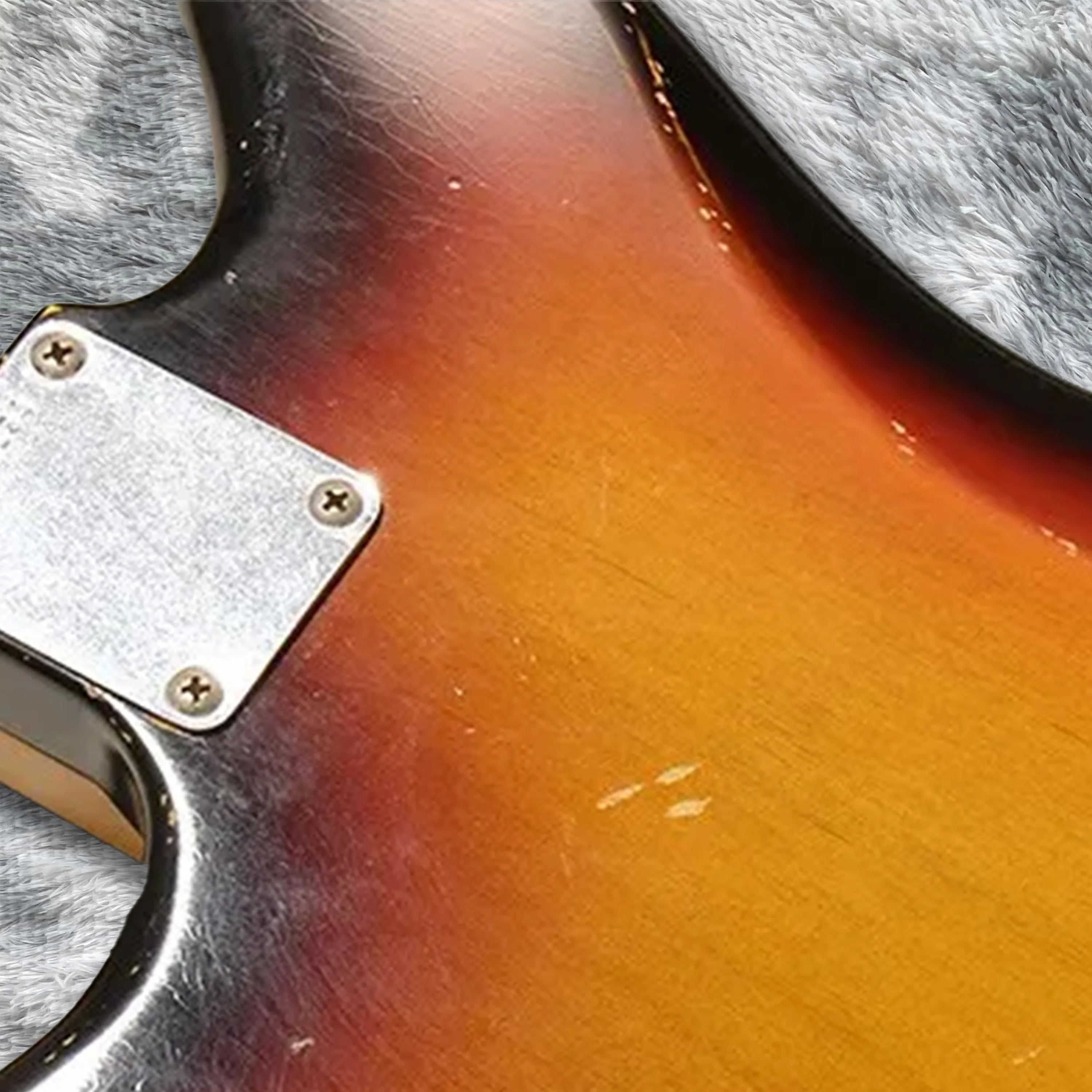 Vintage 1959 Relic Electric Guitar, Black Sunburst with Gold Anodized Pickguard & Slim C-Shape Neck Customizable