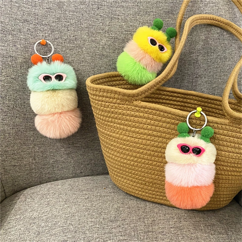 Gorąca sprzedaż POP HipHop Caterpillar Brelok do kluczy Pluszowa figurka C POP Fidget Doll Kawaii Cute Bag Backpack Pendant Toy Gift for Kid Adult