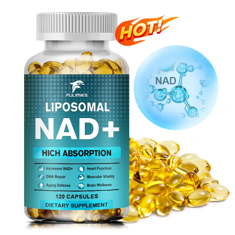 NAD Supplement, Liposomal NAD+ supplement - Aging Defense, Cellular Energy, Heart & Brain Function,Longevity, 120 Capsules