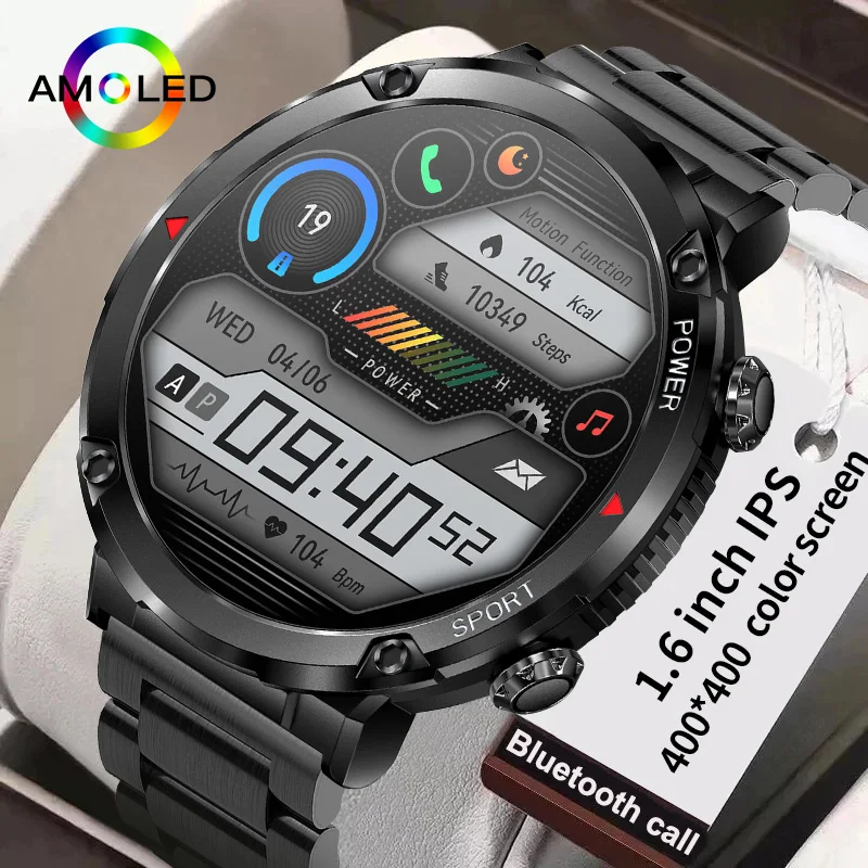 

LIGE Men Smart Watch Bluetooth Call Watch Sports Fitness Tracker Wristwatch IP68 Waterproof 600 MAh Battery Smartwatch Man 2024