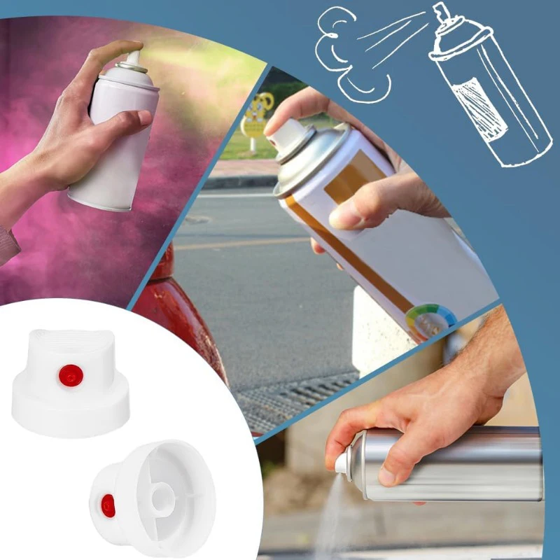 New 10Pcs Dot Fat Spray Paint Caps Plastic Spray Nozzles Plastic Spray Paint Replace Caps For Graffiti Street Art Aerosol Bottle