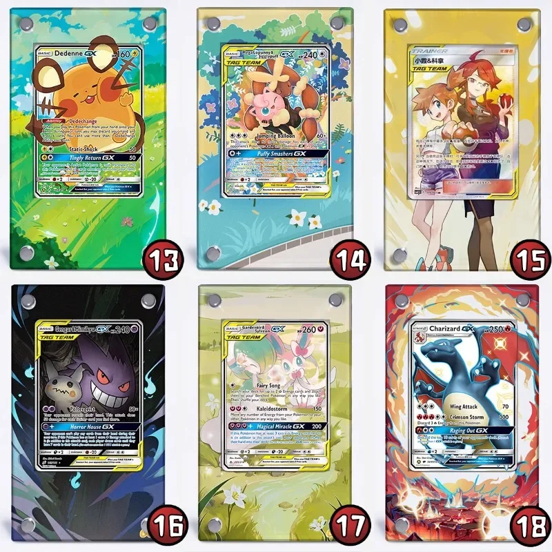 Pokemon Espositore Misty Nihilego GX Umbrion Darkrai Carta da disegno estesa Collezione di mattoni Cornice per carte da gioco Non inclusa carte
