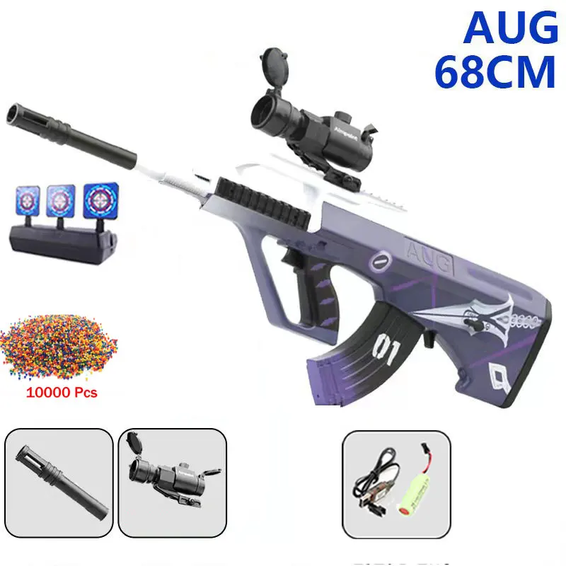 Gel Ball Guns Green AUG Automatic Hydro Gel Gun Toy Electric Manual 2 Modes Airsoft For Children Shooting Game Adults CS Go