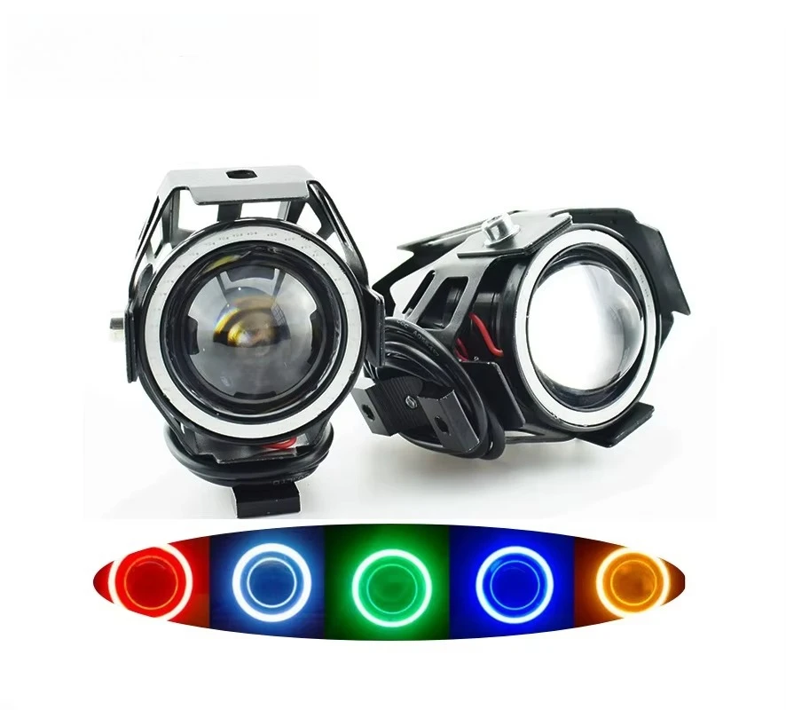 Motorcycle U7 Light Emitting Diode Driving Fog Light Work Spotlight Headlight   Assistance Light Motor Spotlight Headlight