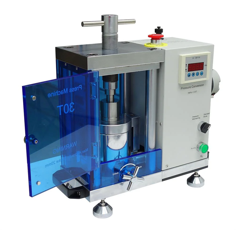 30T Desktop Electric Hydraulic Laboratory Press with Precision Pressure Controller - YLJ-E30T