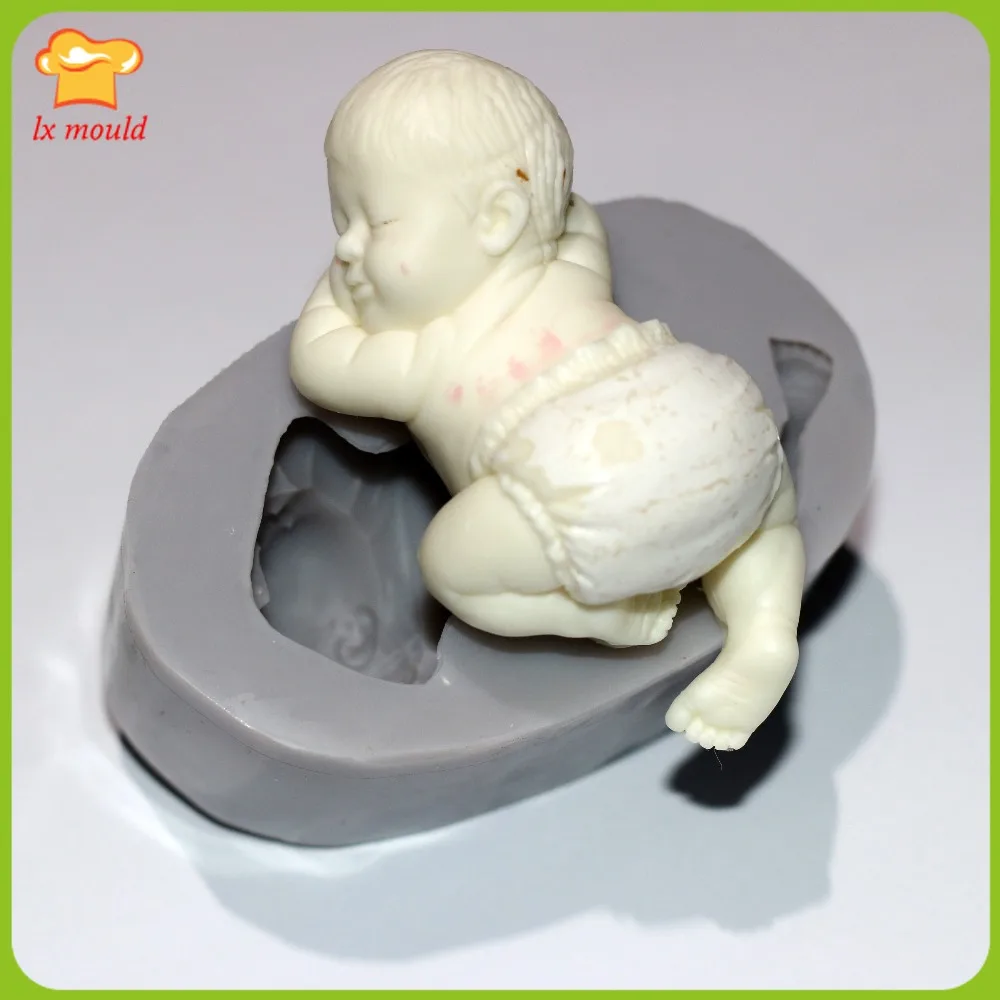 LXYY Sleeping Baby Silicone Molds for Cake Decoration Chocolate Fondant Saccharification Moulds New Modeling Tool
