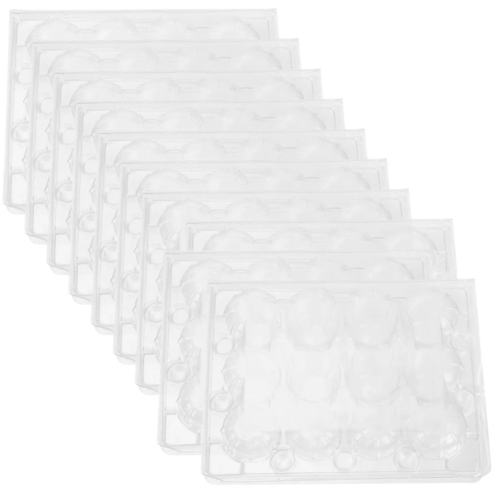 

20pcs Quail Egg Tray Clear Transparent Container Plastic Cartons Reliable Durable Easy Clean Use Kitchen Storage Box