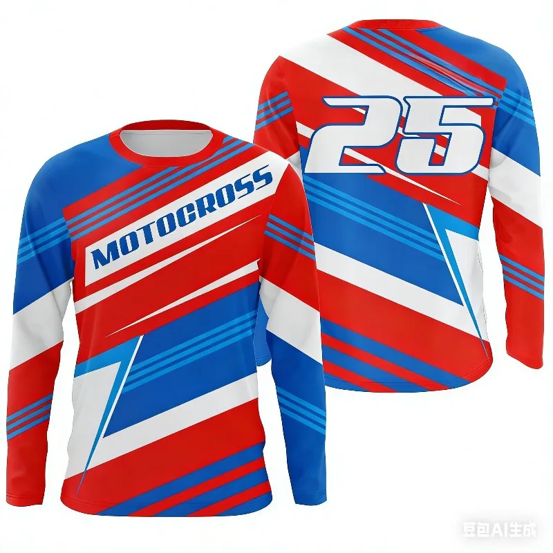 

New Long Sleeved Quick Drying Motorcycle Sportswear, Motorcycle Riding Clothes Bicycle Riding Shirts Suitable for Cycling Sports