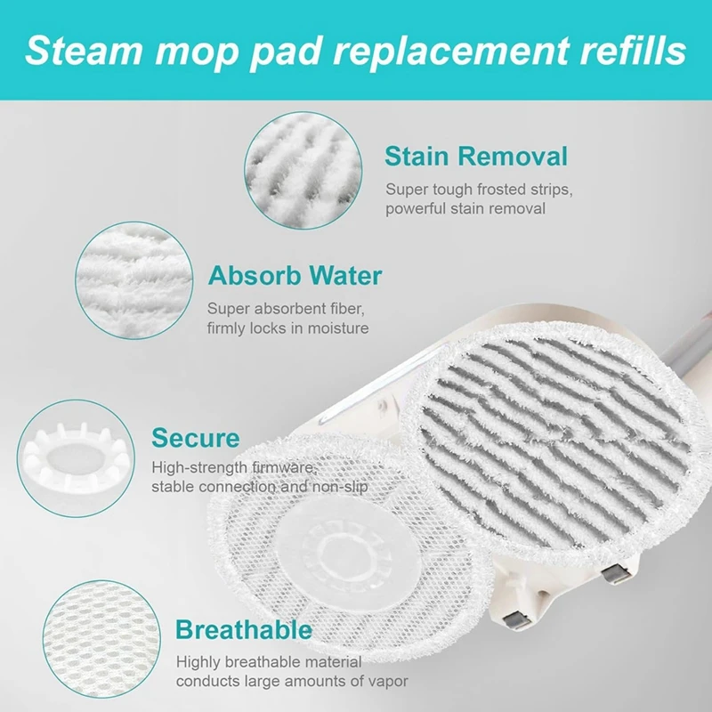 16PCS Microfiber Steam Mop Replacement For Shark S7001 S8001 S8201 S7201 S7000AMZ S7000 S7005 S7020  Steam Mop Washable Pad