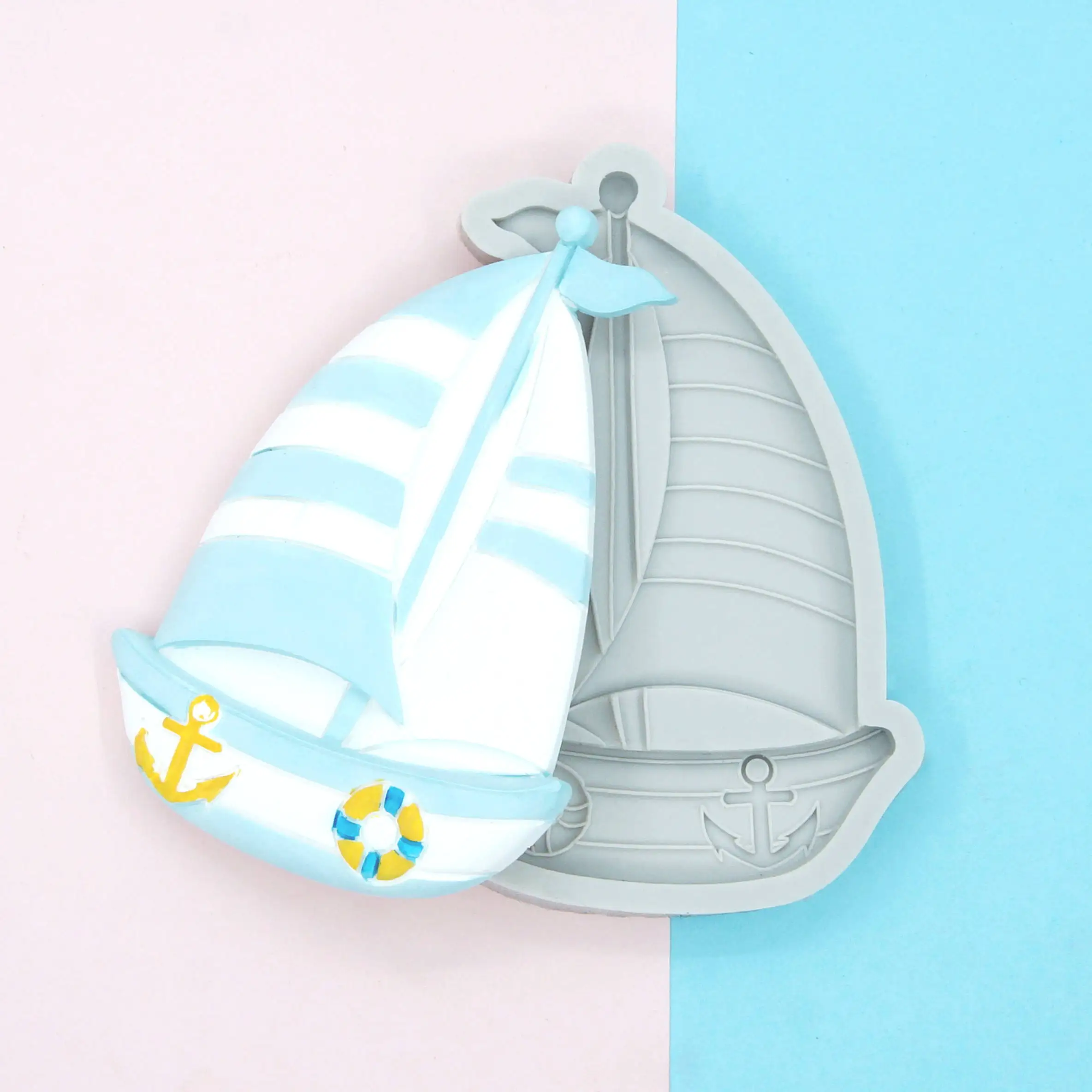 Sailboat Fondant Mold DIY Party Cake Decorating Tools 3D Silicone Molds Polymer Clay Kitchen Baking Chocolate Sugar Craft