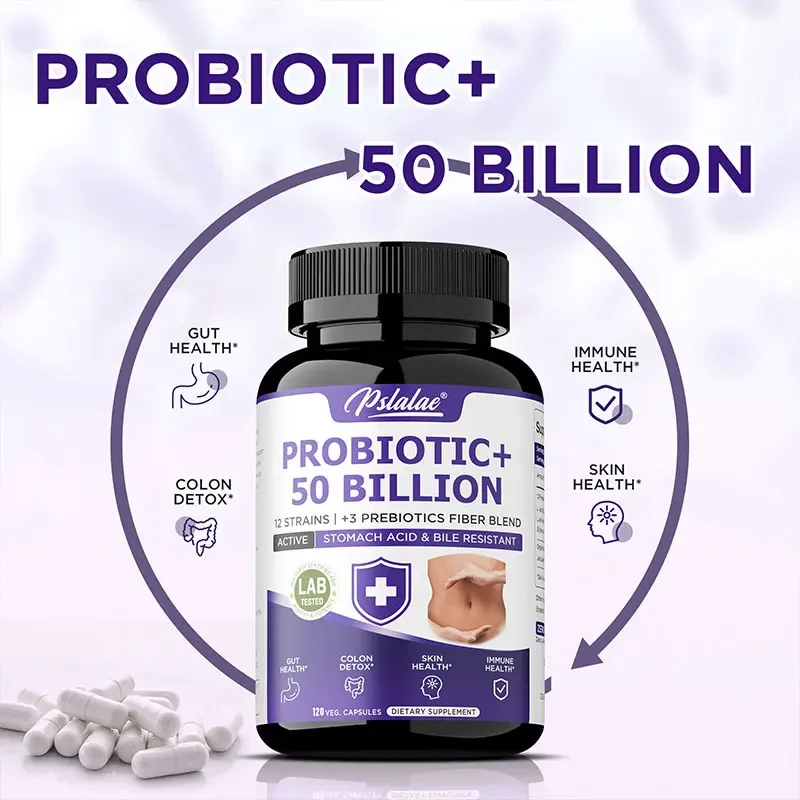 

Probiotic 50 Billion - Promotes Intestinal Health, Boosts Immunity, Relieves Gas and Bloating Vegan