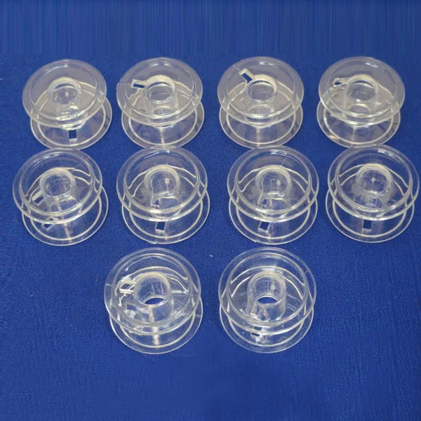 

25Pcs Sewing Machine Bobbins 2.1cm Clear Plastic for Domestic Bobbin Case Compatible with Babylock Euro- New Home