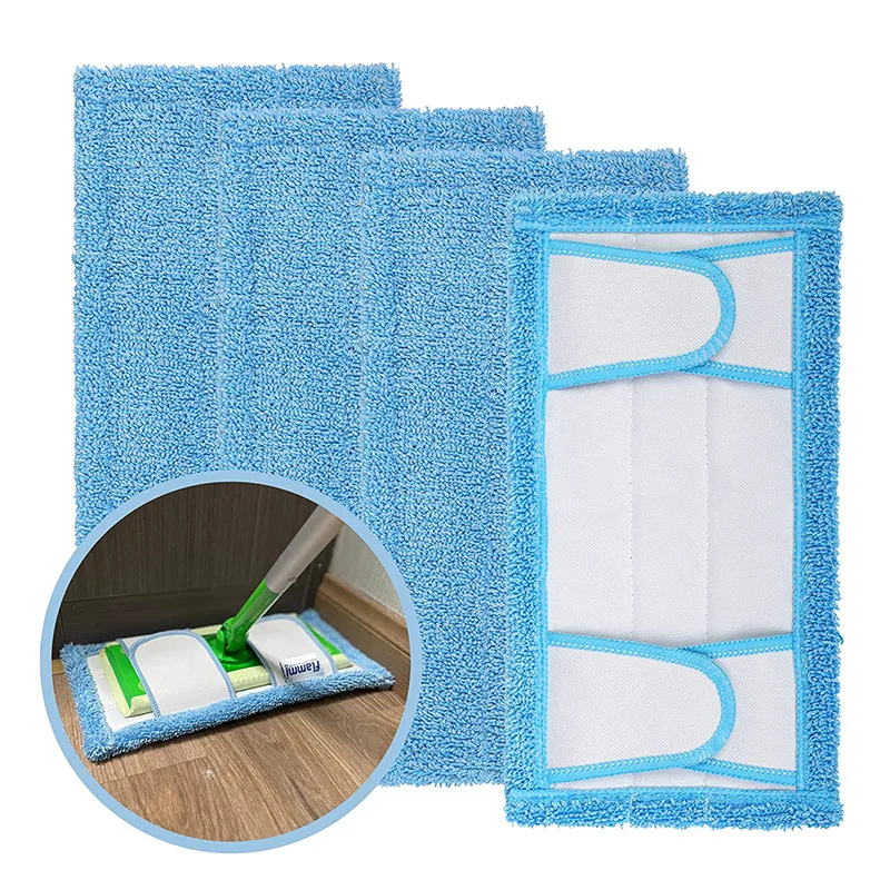 

1/2PCS Microfiber Floor Mop Pad for Swiffer Sweeper Mop Cloths/Pads Wet and Dry Flip Mop Washable Reusable Cleaning Tools