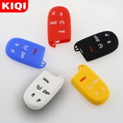 Silicone rubber car key case cover for jeep Grand Cherokee Wrangler Renegade Compass for Chrysler300c for fiat Wyatt key