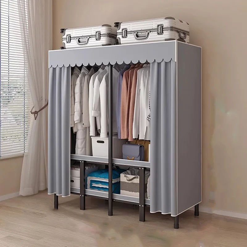 Metal Modern Wardrobe Storage Organizer Bedroom Clothes Partitions Portable Closet Living Room Ropero Lounge Suite Furniture