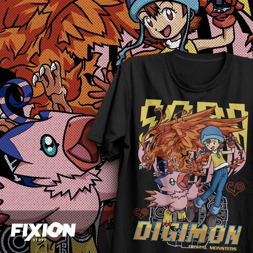 

Digimon – Sora y Piyomon Anime Merch Shirt Japanese Manga Unisex 100%Short Sleeves T-Shirt