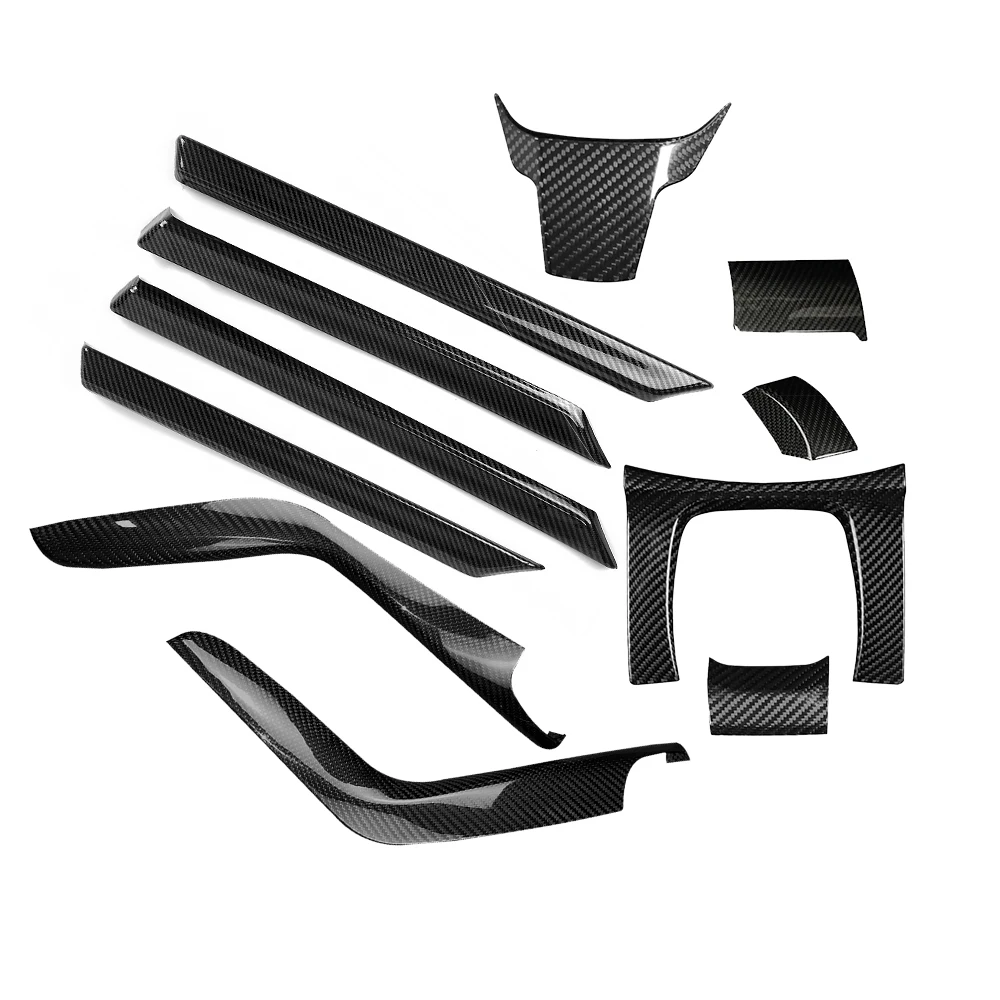 

Real Carbon Fiber Center Console Dashboard Cover Car Accessories Interior Trim Kits For Honda Civic 10th Gen 2016 2017 2018
