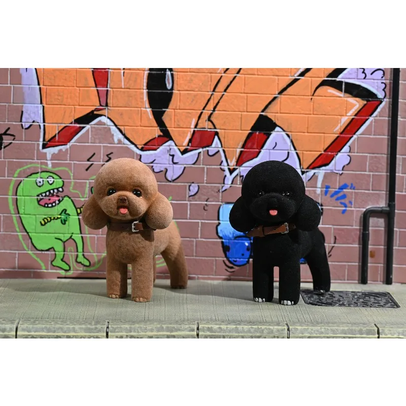 New Product JXK 1/6 Scale Poodle Model Mini Animal Desktop Toy Resin Model for 12Inch Action Figures Toys Accesory