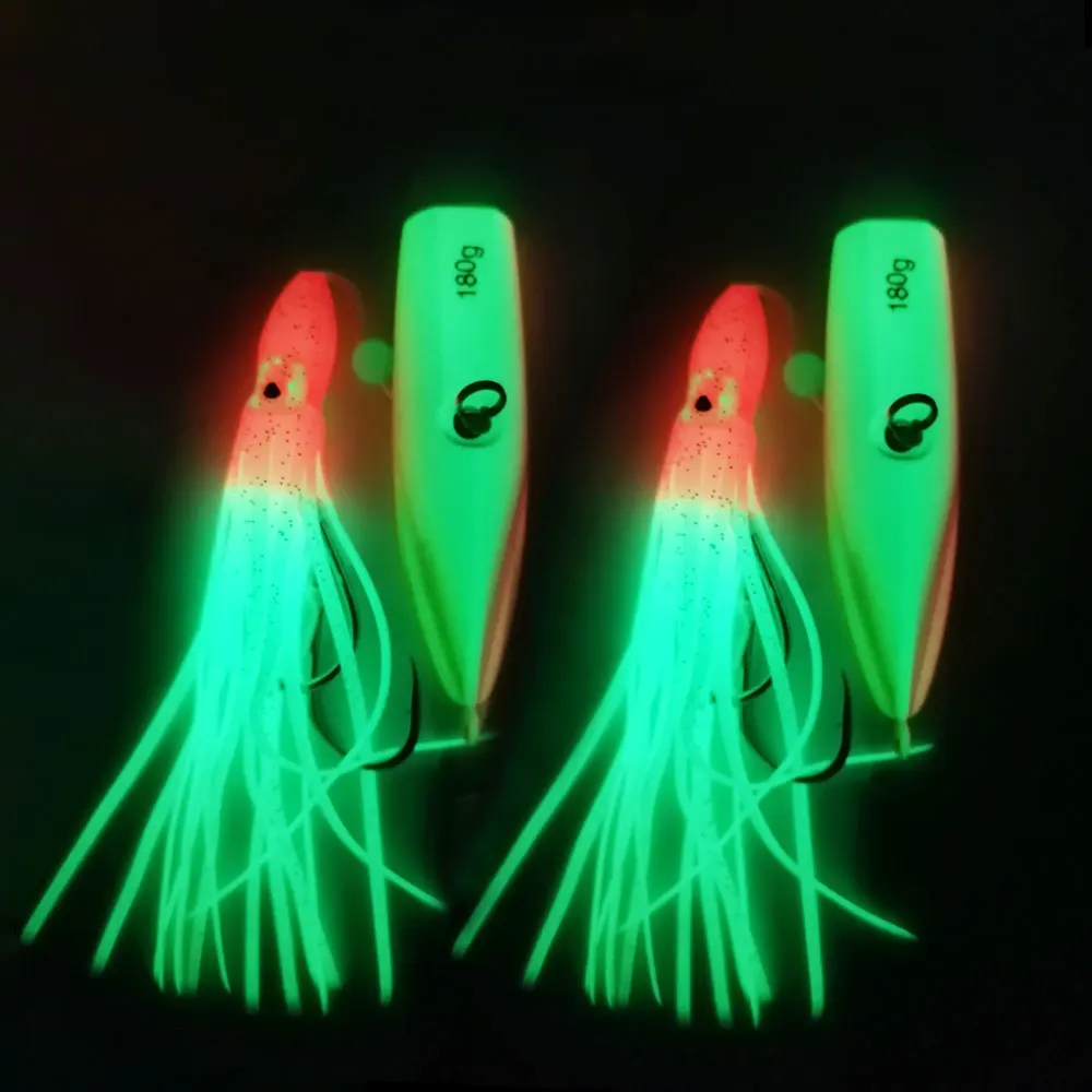 1PC Metal Inchiku Jig 180g200g Head Octopus Skirt Kingfish Snapper Grouper Slow Jigging Lure Artifial pesca Fishing Bait