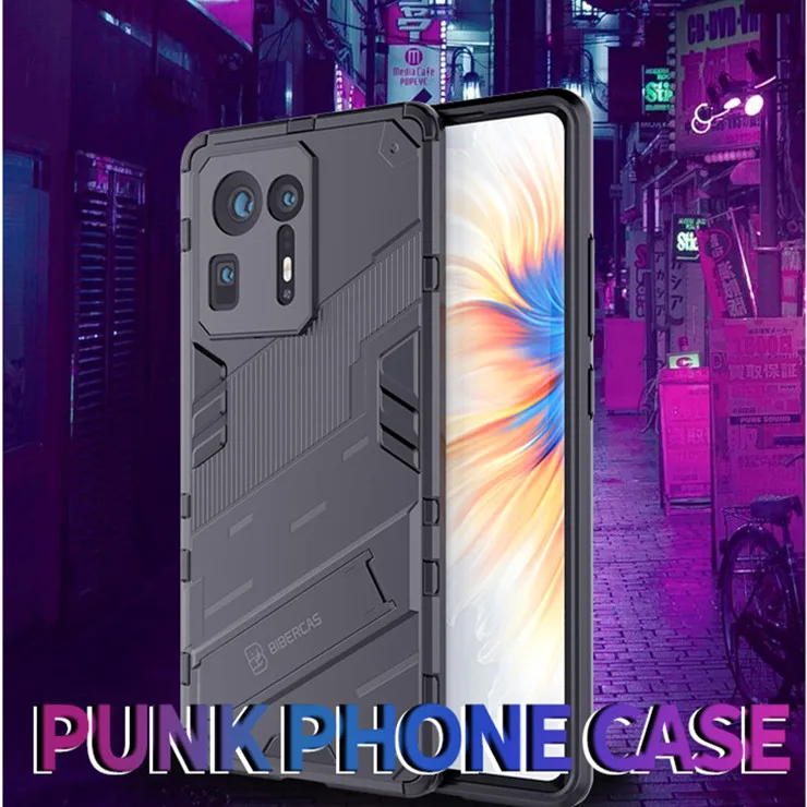 Fashion Holder Case For Xiaomi Mi Mix 4 Cover For Mi Mix 4 Capas Hard Punk Shockproof Kickstand Back Cover For Mi Mix 4 Fundas