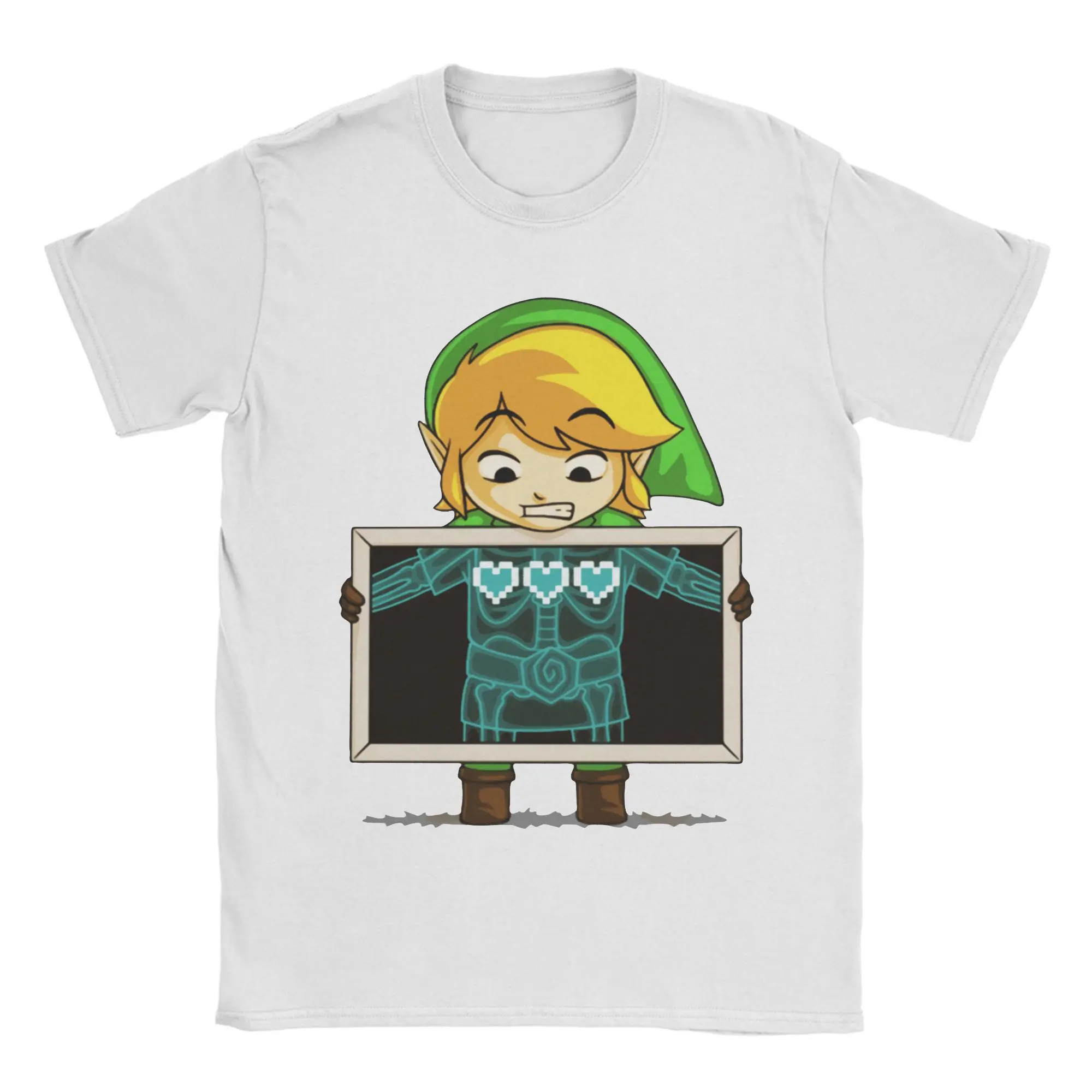 The Legend of Zelda X-ray T Shirt Men Women's 100% Cotton Funny T-Shirt Round Neck  Tees Short Sleeve Clothes New Arrival