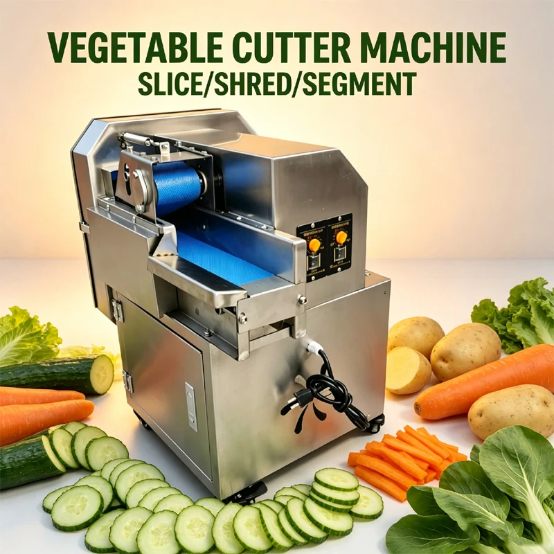 Convenient Vegetable Cutter Machine Dual Speed Electric Stainless Steel Small Quick Scallion Chopper For Supermarket Kitchen