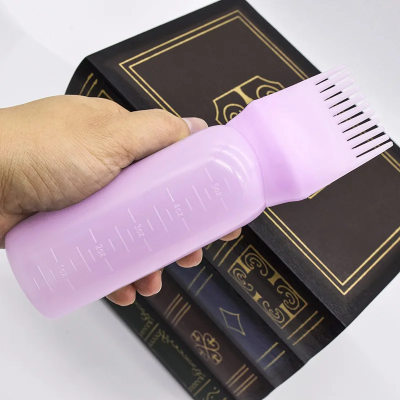 3pcs180ml Hair Oil Applicator Bottle Repeatable Filling Bottle Oil Applicator Bottle for Hair Professional Hairdressing Tools