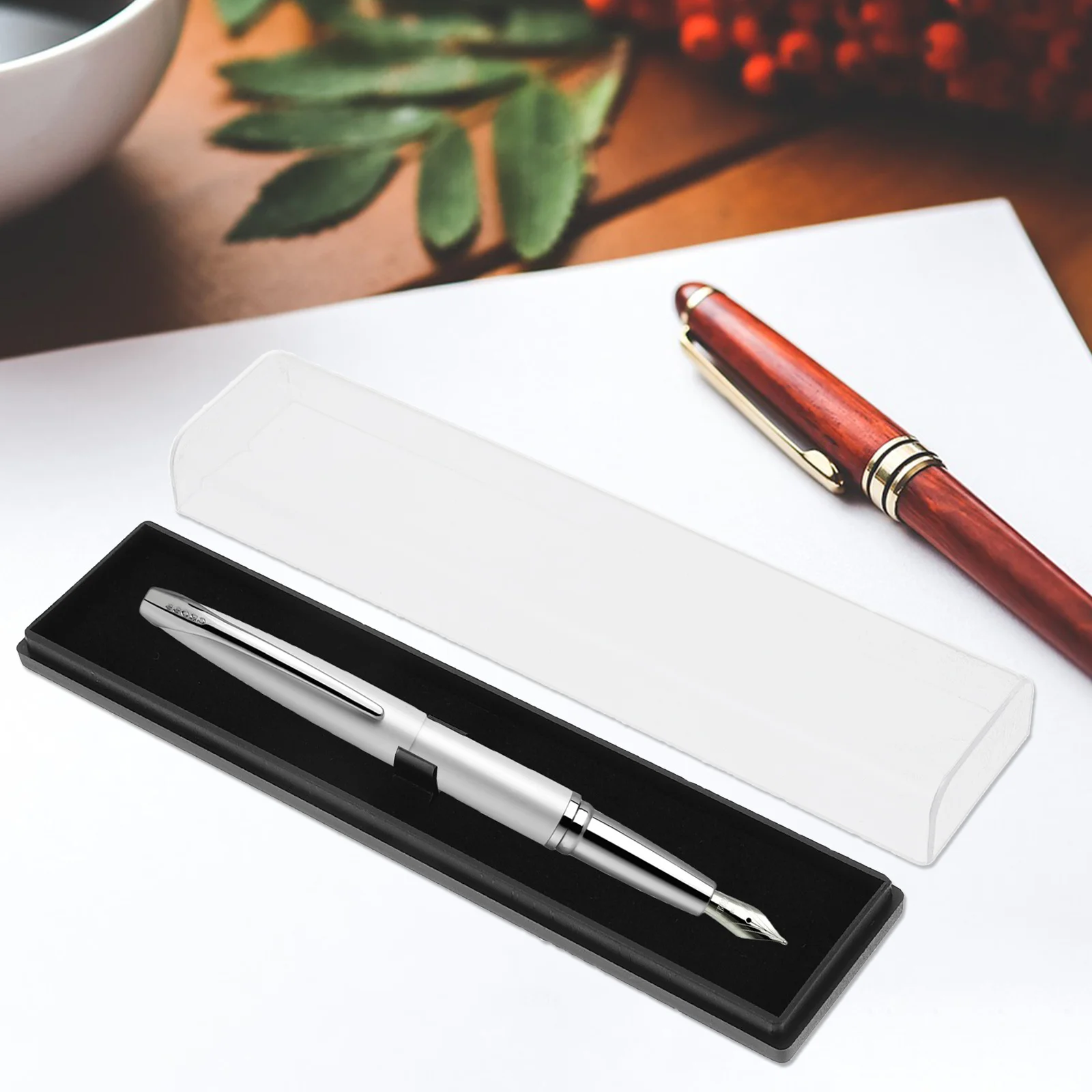 Estuches de bolígrafos transparentes, cajas de bolígrafos transparentes de plástico, contenedores de almacenamiento de lápices para papelería de estudiantes, ofertas escolares, 10 Uds.