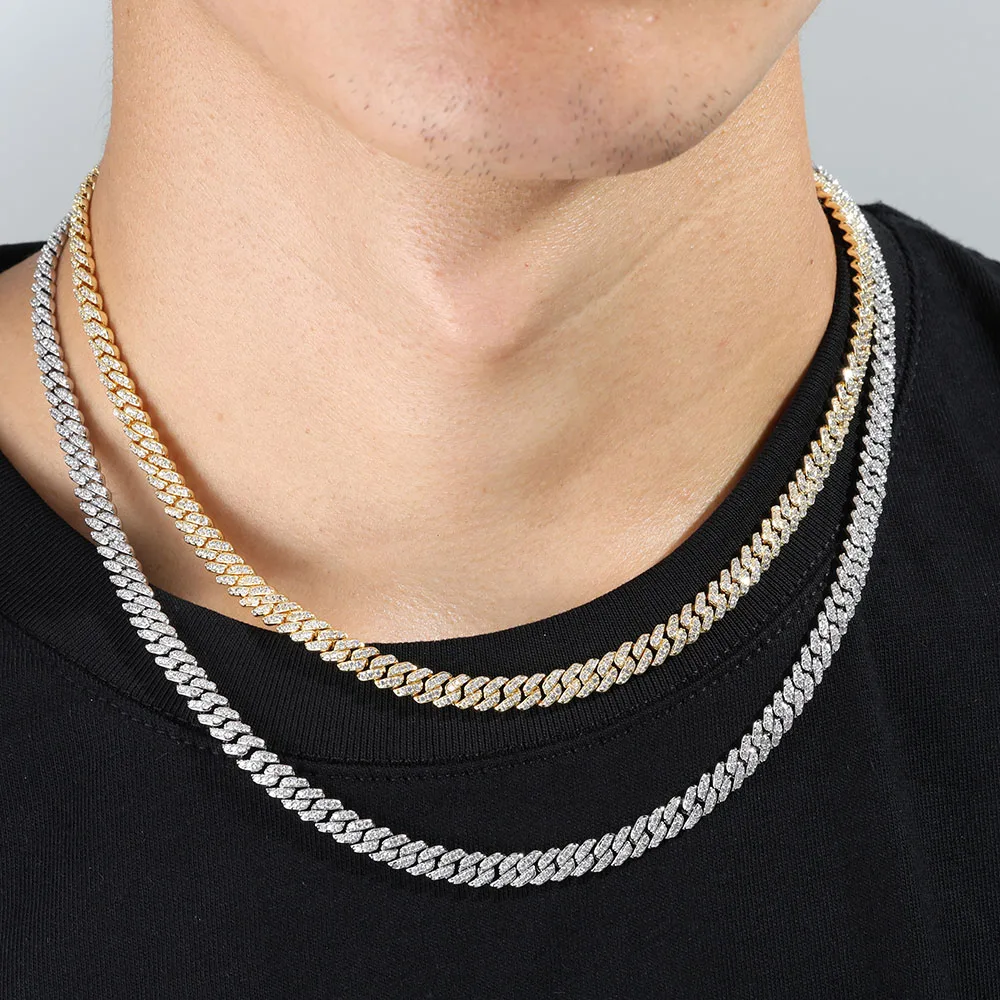 

HHIOK Full Zircon Jewelry Necklace Bracelet 6MM Inlaid with 5A Zircon Sparkling Luxury Design Men's and Women's Surprise Gifts