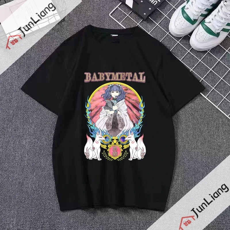 

Babymetal Metal Galaxy Japan Death Metal Band T Shirt Men Hip-hop Rock band new style Casual Short Sleeve y2kTees Tops