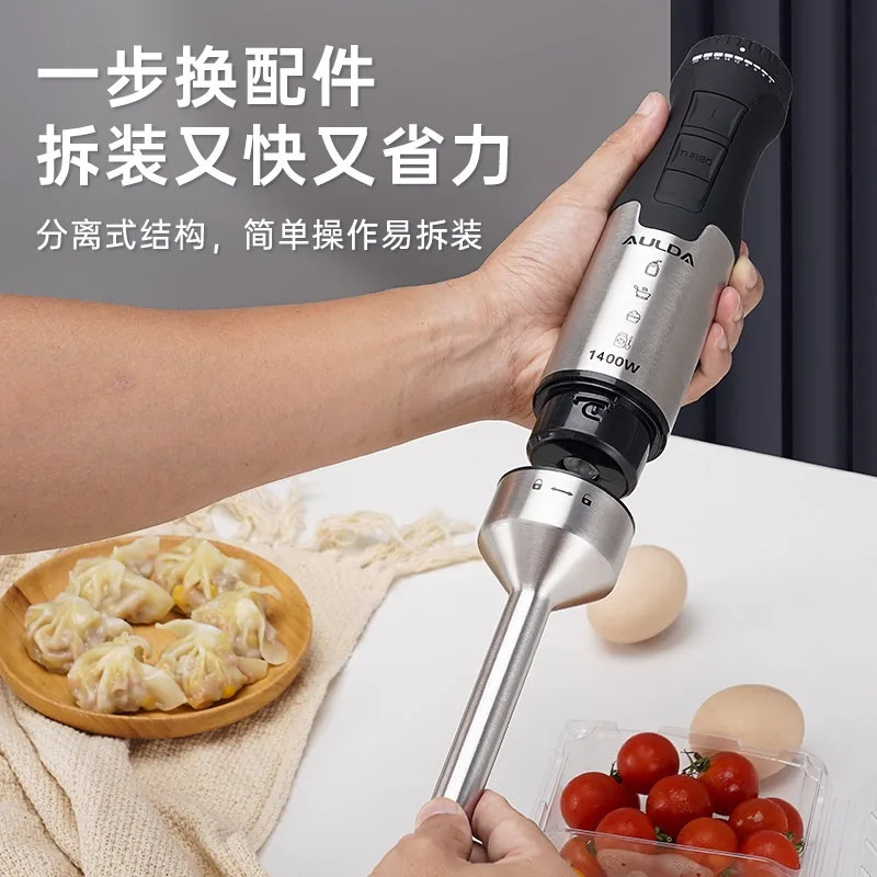 1400W Handheld Immersion Blender, Stick Mixer for Puree Soup Smoothies, Homogenizer for Baby Food