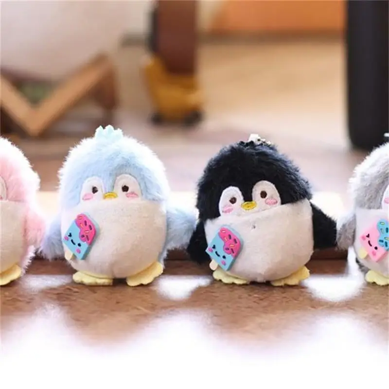 Mignon dessin animé pingouin Animal en peluche poupée jouets en peluche porte-clés sac pendentif créatif sac à dos suspendu ornement cadeau Ragdoll porte-clés
