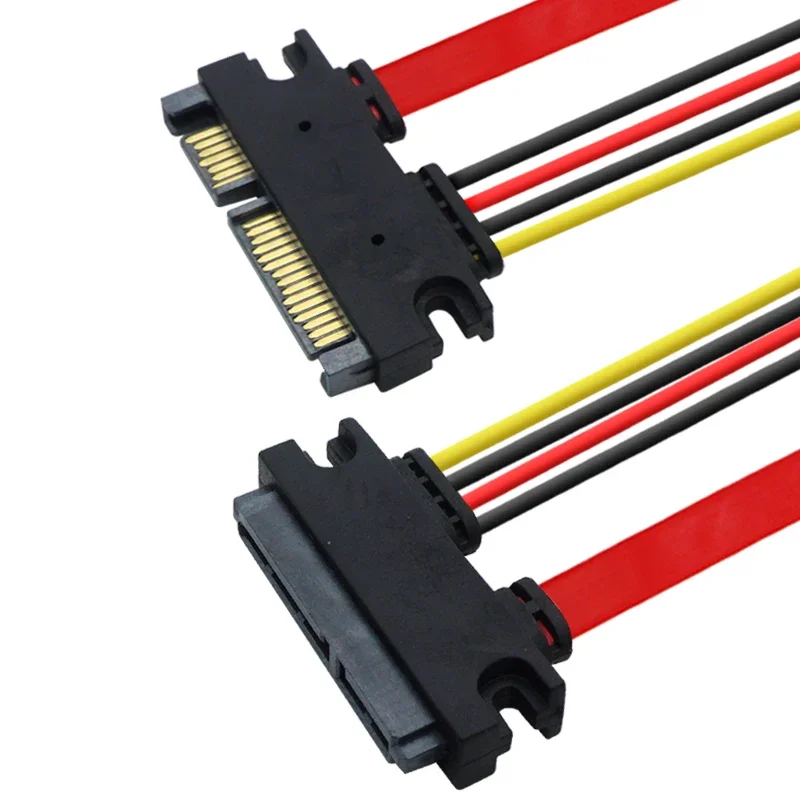 

SATA 22 Pin Male To Female Sata Extension Cable SATA 3 III 22 Pin Male to Female 7+15 Pin SATA Data Power Combo Extension Ca