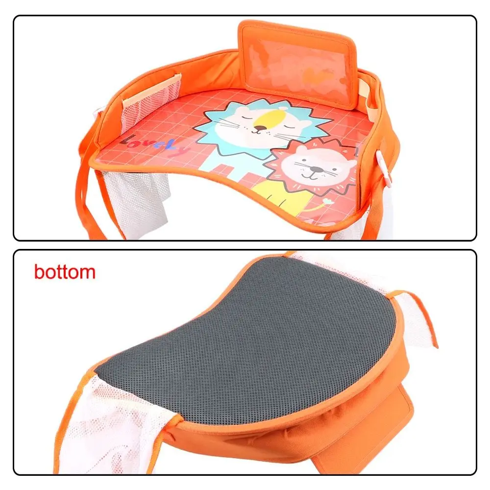 Waterproof Snack Tray Baby Car Seat Tray Dining Tray Ox Cloth Kids Toy Holder Desk PVC Car Tray Table Car Storage Organizer