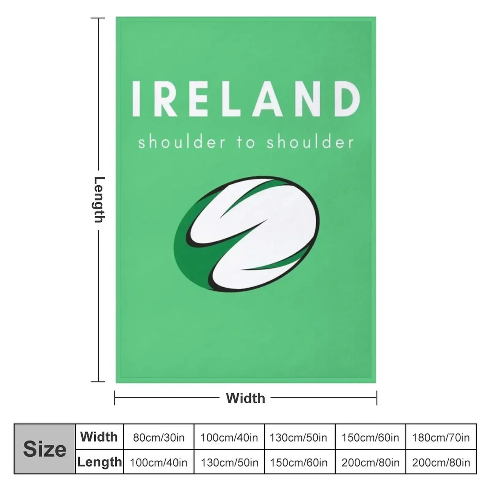 Ireland's Call. Irish Rugby Team Jersey. 6 Nations Tournament. Throw Blanket Shaggy Soft warm for winter Blankets