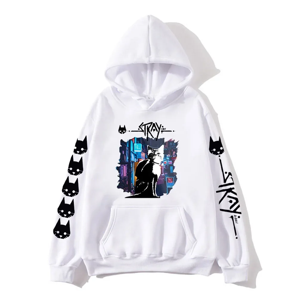 

Stray Cat Game Graphic Hoodies Kawaii Cartoon StrayGame Printed Sweatshirts Men/Women Unisex Harajuku Pullovers Aesthetic Autumn