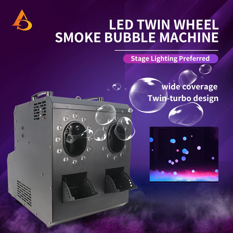 900W 2 Ways LED Smoke Bubble Machine Remote DMX Fog Bubbles Blower For Wedding Party Stage Events