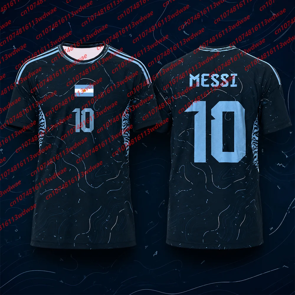 Argentina Football Training Kit Football Jersey Quick-Dry Messi 10 Football Tshirt Outdoor Football Tracksuit Kid Tee