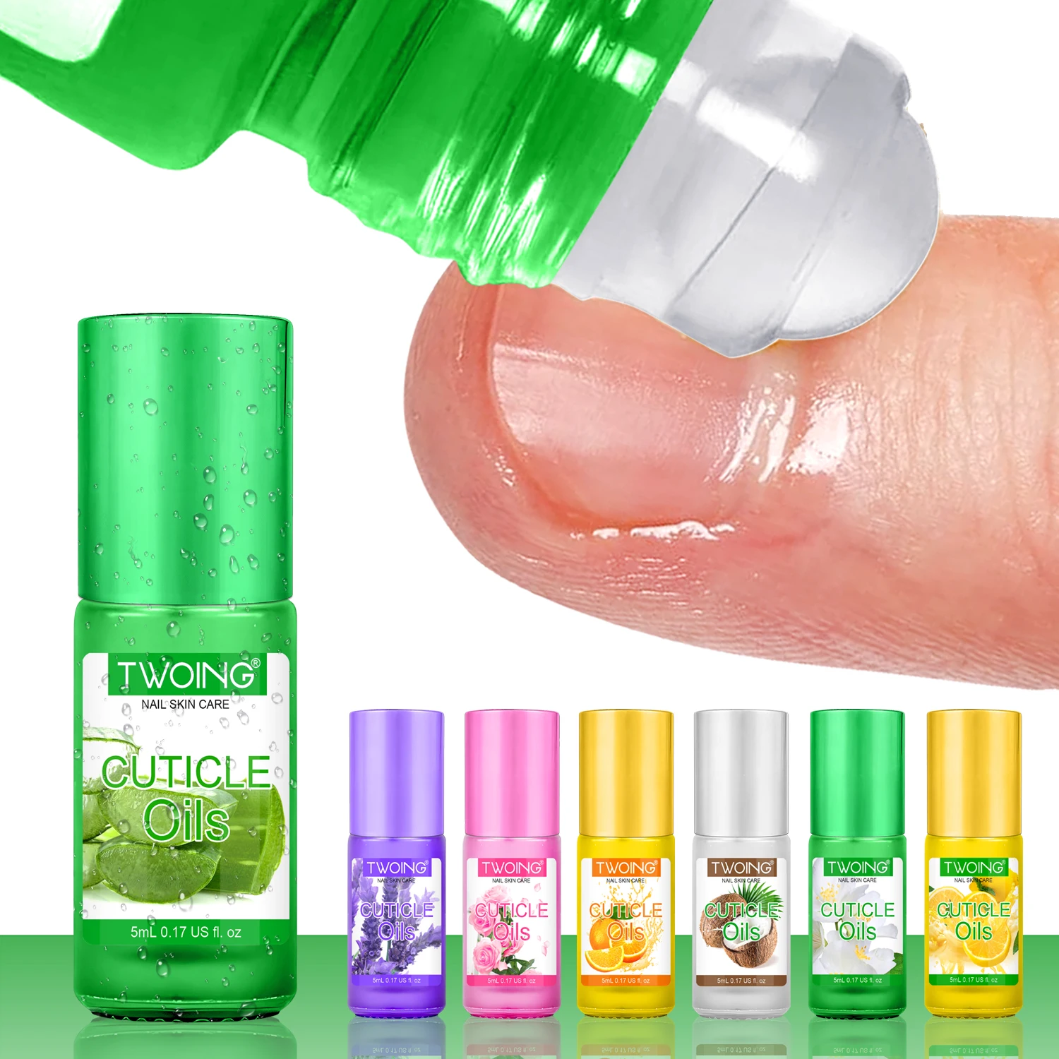 

TWOING 5ml Nail Nutrition Oil & Cuticle Oil Nail Care Fruit Flavor Cuticle Revitalizer Treatment Manicure Soften Skin Protection
