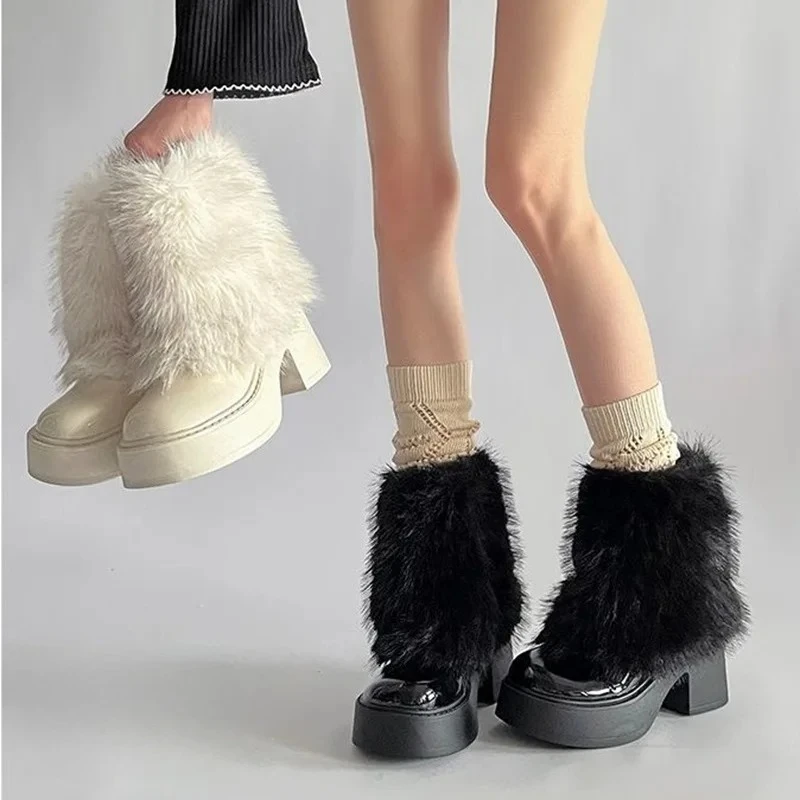 

Thick Bottom Fur Pants Boots Women 2025 Autumn and Winter New Fashion Plus Fleece Warm Fashion Ankle Boots