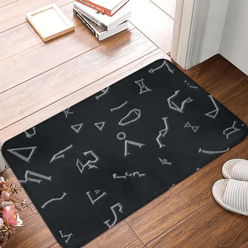 Glyphs Floor Door Kitchen Bath Mats Anti-Slip Outdoor Stargate Glyphs Doormat Garden Entrance Carpet Rug