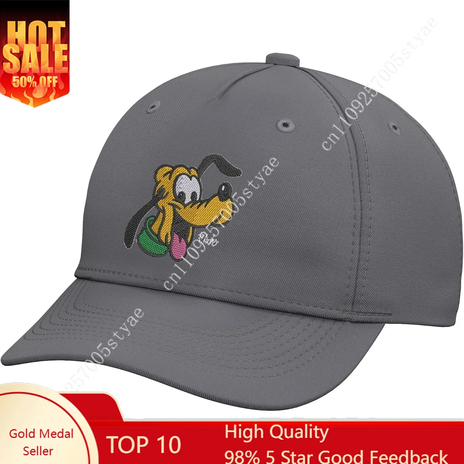 

Disney Pluto Big Face Retro Character Trip Matching Adjustable Baseball Printed Hat
