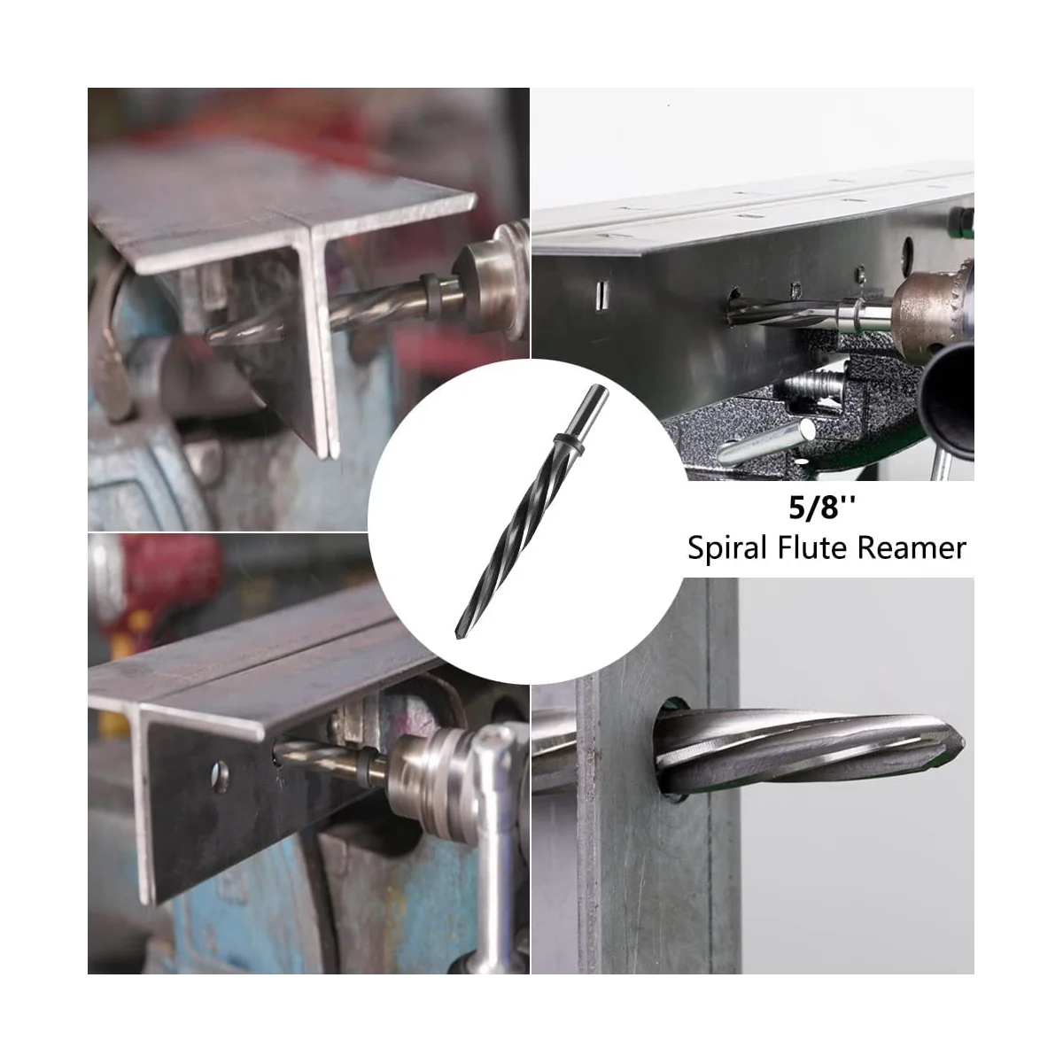 スパイラルフルートリーマードリルビット、建設用テーパーチョッキングリーマー、m2 hssブリッジ、1/2 "、5 8"