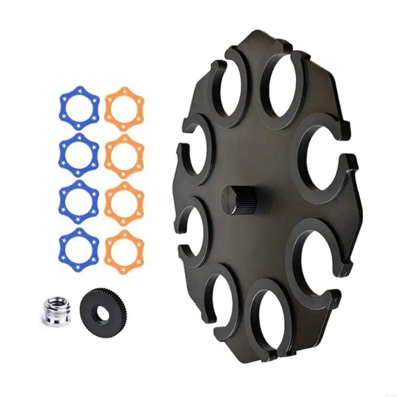  Metal On-Stage Multi Mic Holder Microphone Stand Tray with Scratch Protections for Stage Performances Easy Access Design