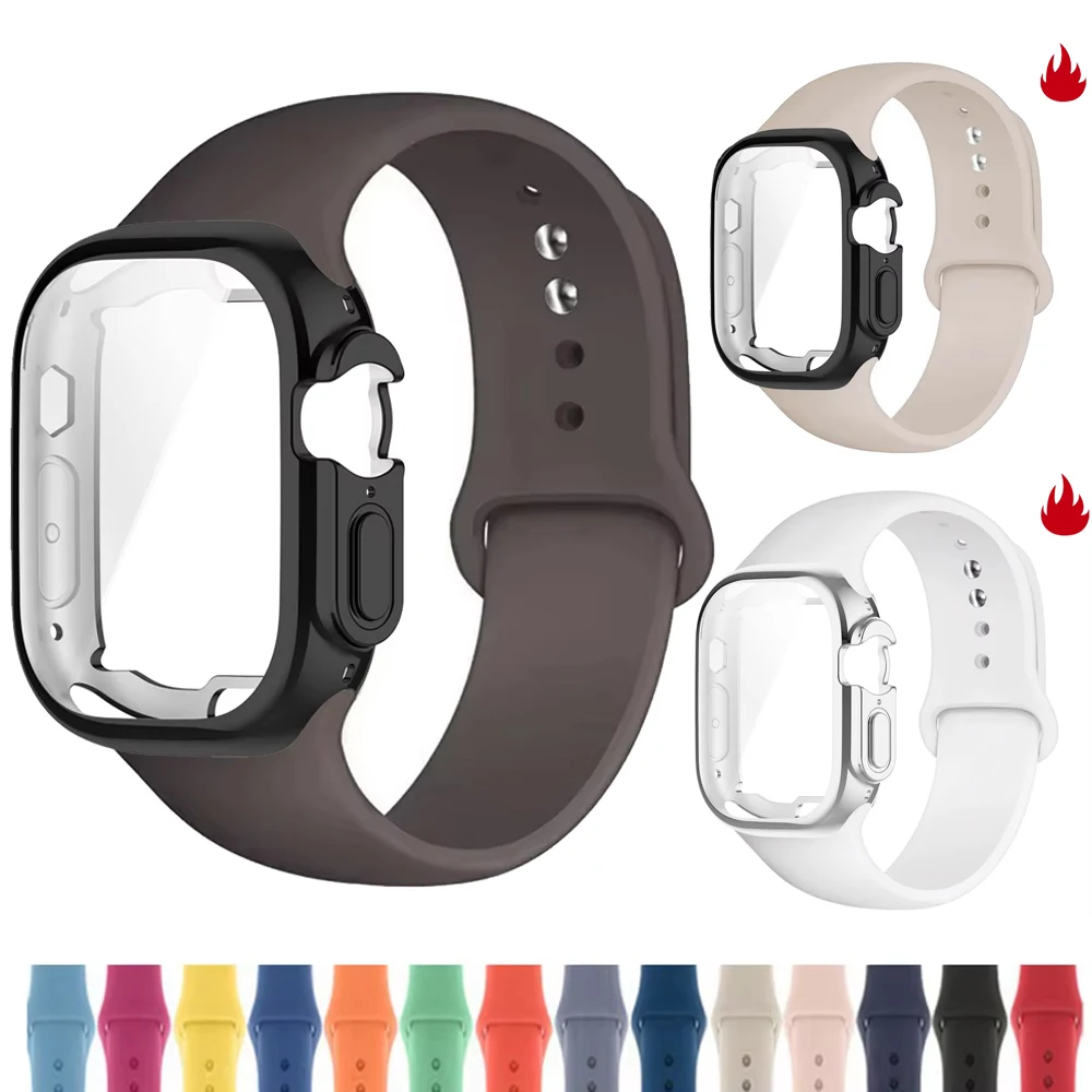 Wtach Case + Armband für Apple Watch Band Ultra 49 mm 44 mm 45 mm 42 mm 41 mm 40 mm Armband Correa Armband iWatch Serie 7 8 SE 5 6 9