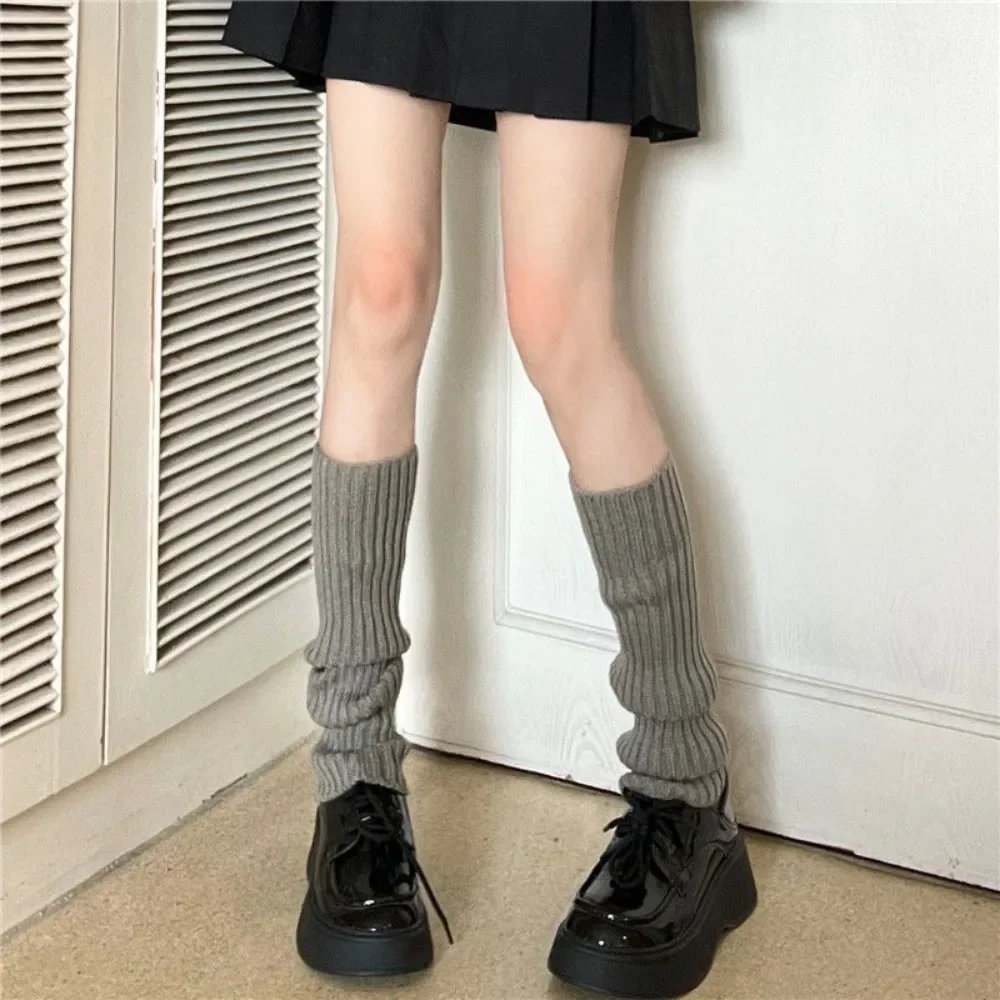 Leg Warmers Fluffy Goth Winter Y2k Accessories Gothic Lolita Knit Long Socks Women Legs Warmers Lady Sock Gothic Stylish Legging