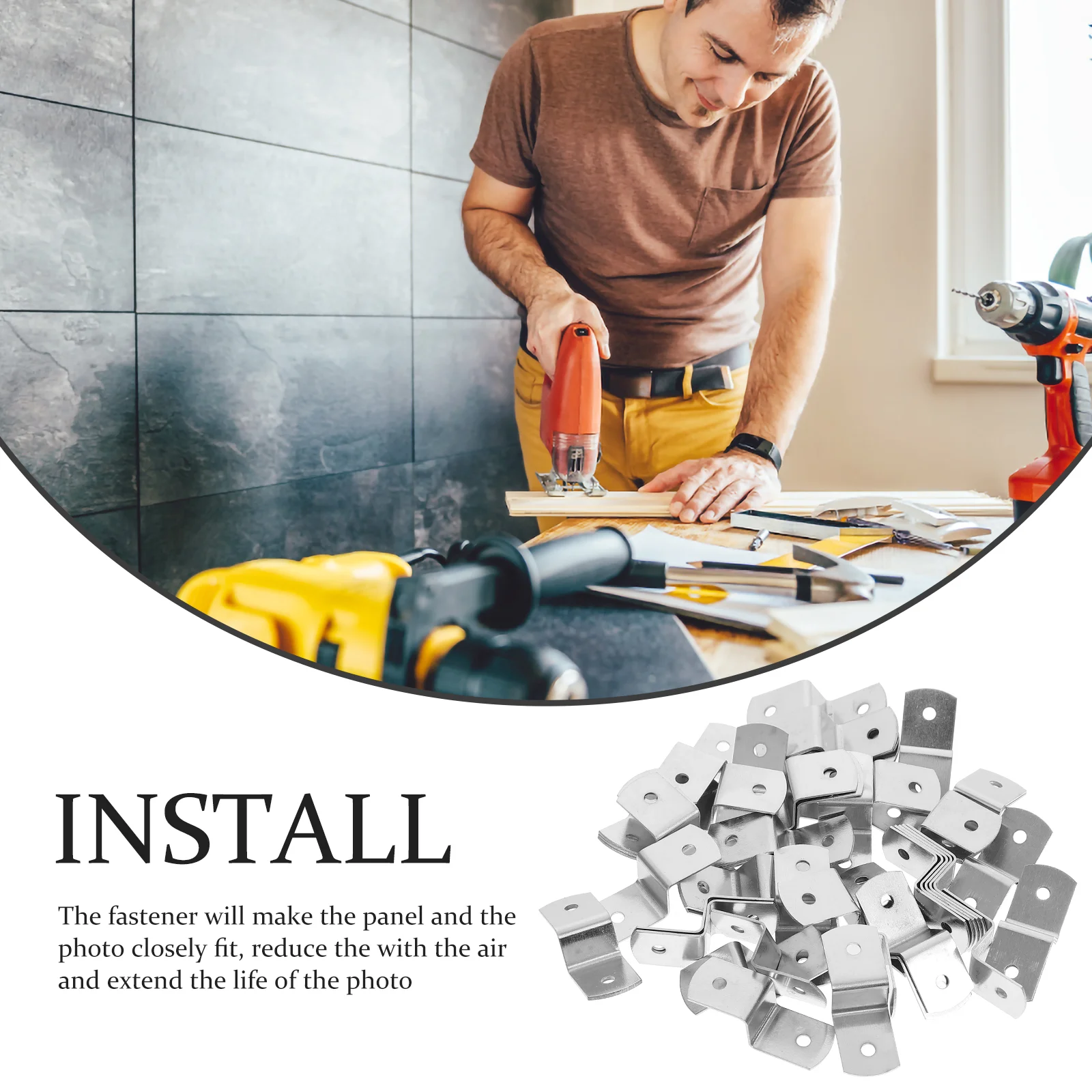 Multi-function Patches Decor Z Type Hook Gel Picture Frame Backing Clips Desktop Table Brackets Tape